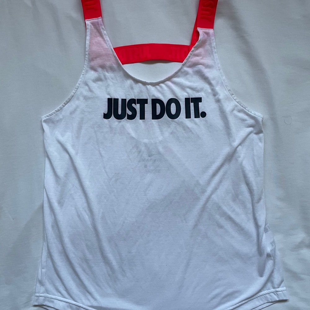 White Nike Back Dri-Fit Top